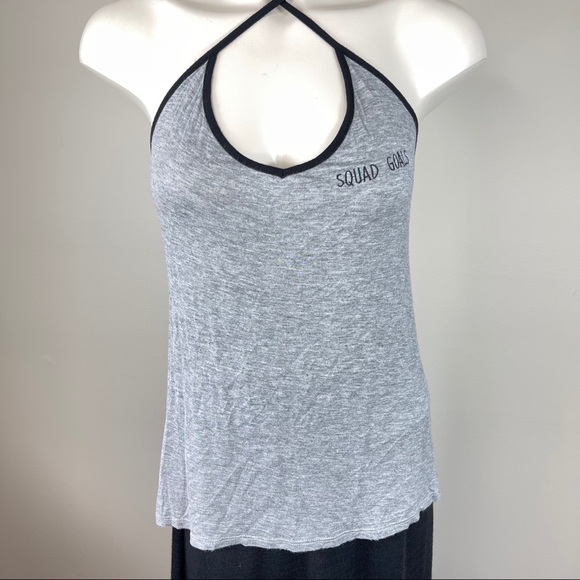Charlotte Russe Tops - Charlotte Russe “squad goals” tank M grey black